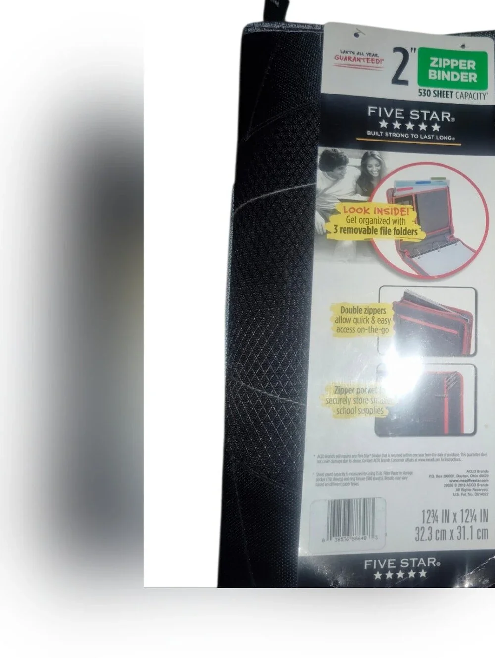 Five Star Black Zipper Binder - 2